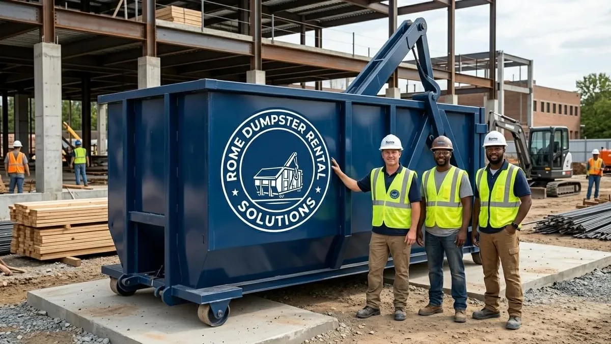 Rome Dumpster Rental Solutions crew at the Rome yard
